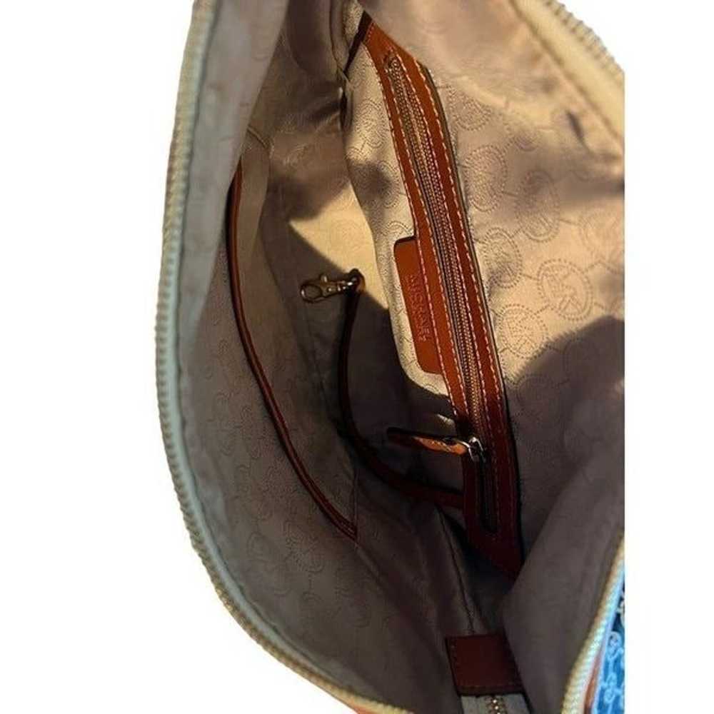 Michael Kors White Brown Crossbody Bag Like New - image 5
