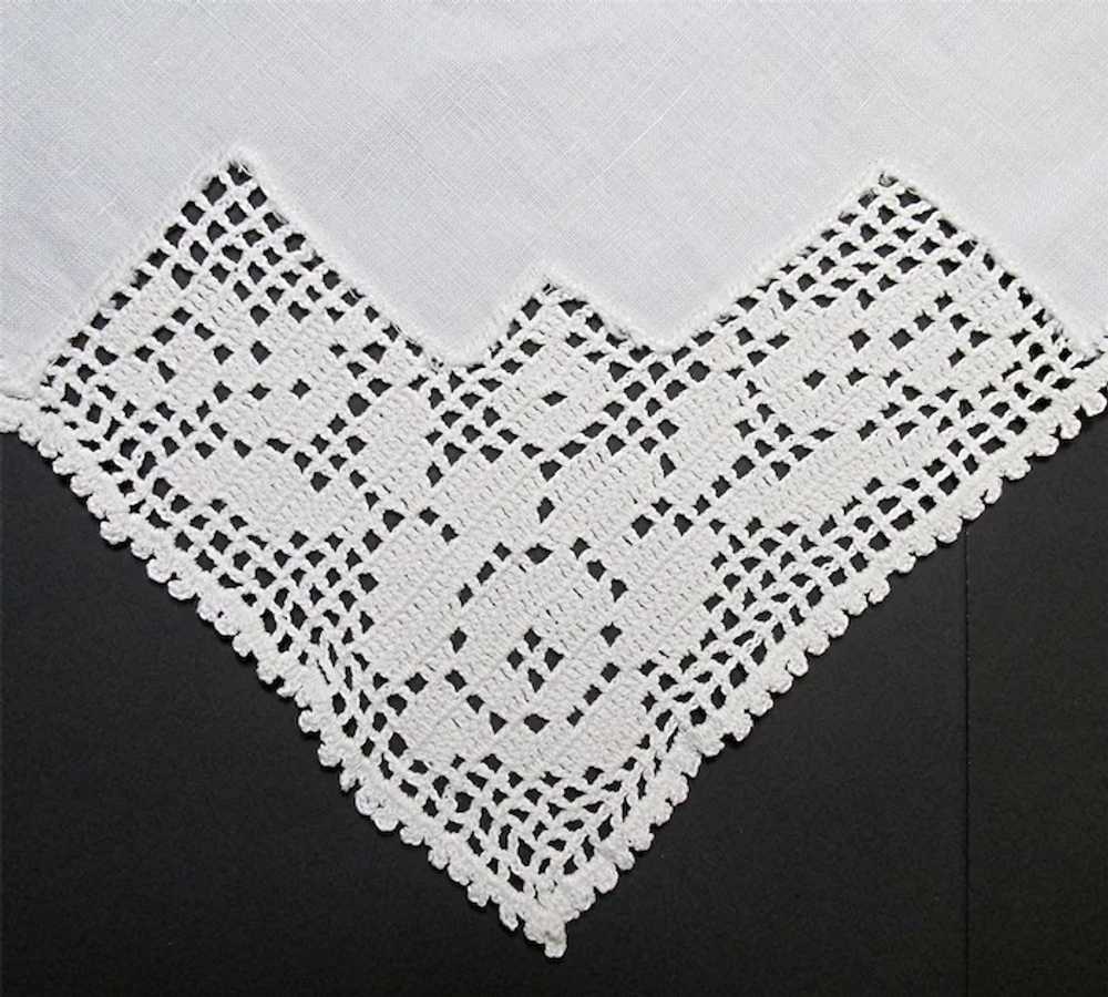 Wedding Hanky Off White Linen Hankie - image 2