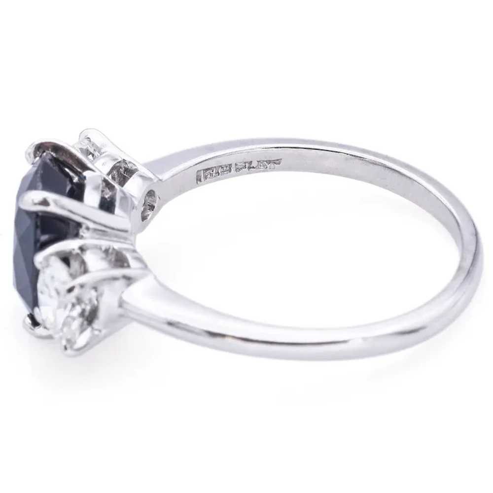 Vintage Platinum 2.71ct Sapphire & 0.96tcw Diamon… - image 4