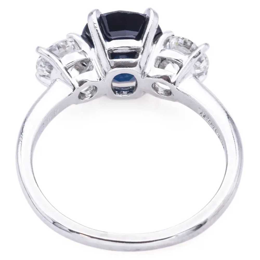 Vintage Platinum 2.71ct Sapphire & 0.96tcw Diamon… - image 5