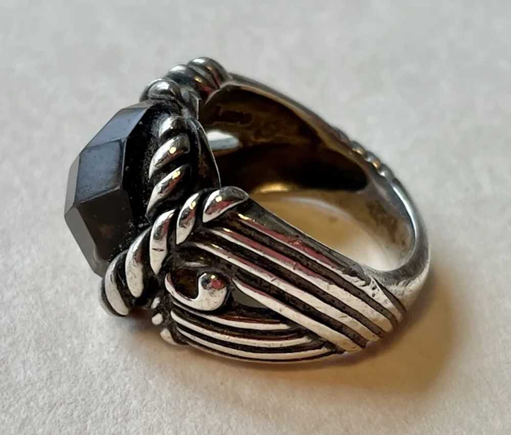 Faceted Tiger's Eye Sterling Ring - image 6