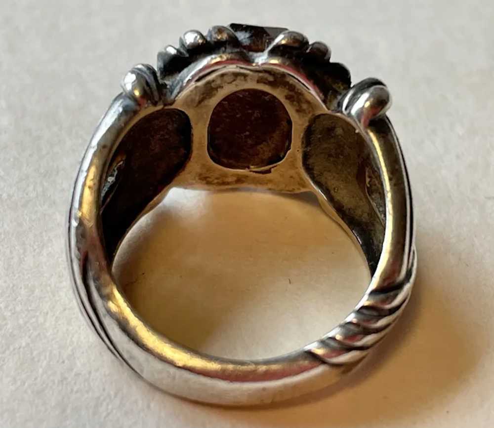 Faceted Tiger's Eye Sterling Ring - image 7