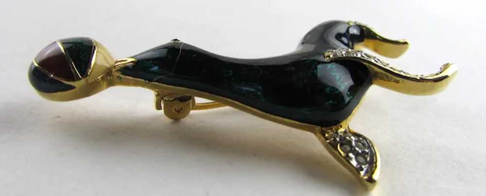 Teal Seal Balancing a Ball Enamelled With Crystal… - image 5