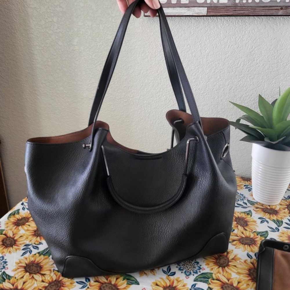 Sondra Roberts Vegan Leather handbag tote purse - image 10