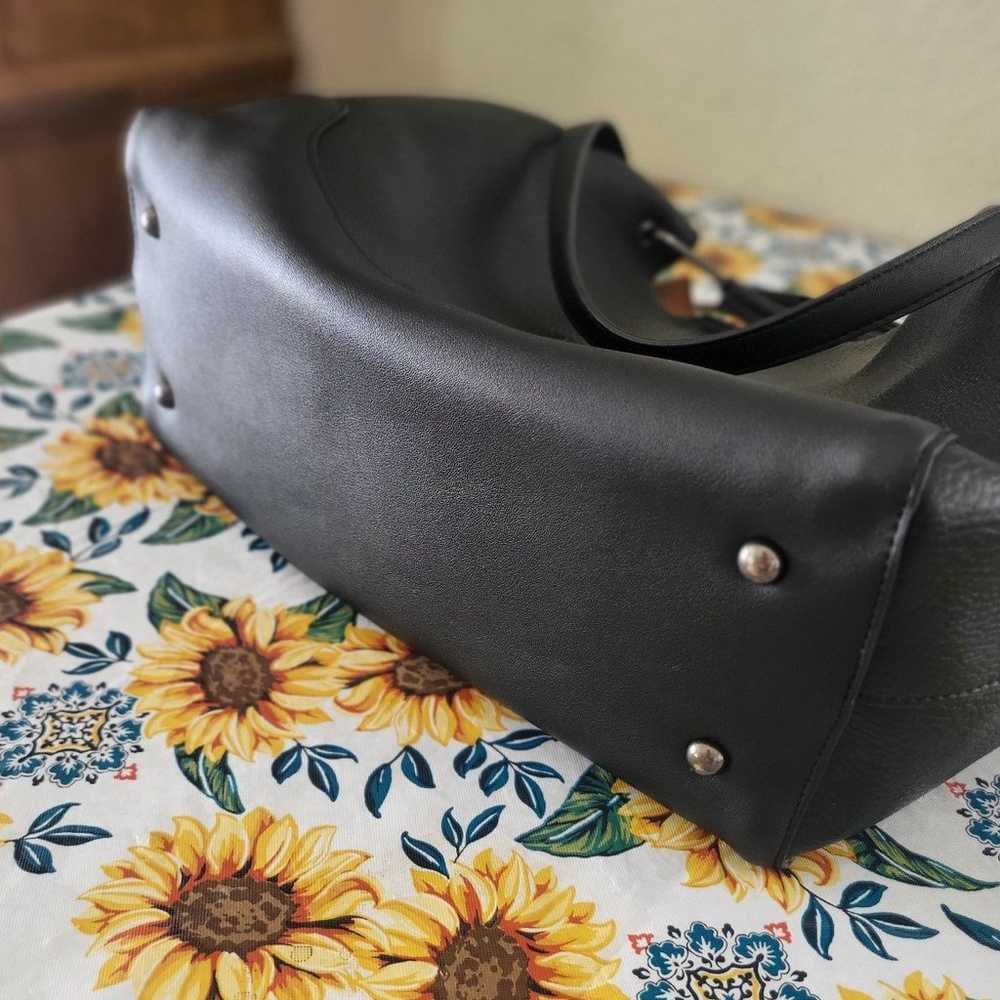 Sondra Roberts Vegan Leather handbag tote purse - image 3