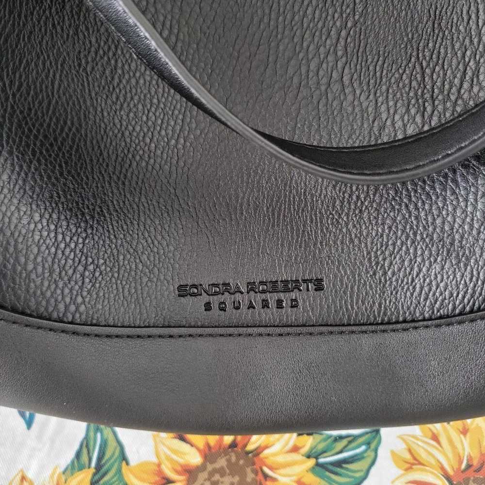 Sondra Roberts Vegan Leather handbag tote purse - image 4