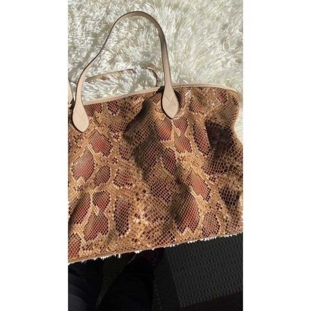 Sorial New York Handbag, Brown/Bronze Faux Snakes… - image 6