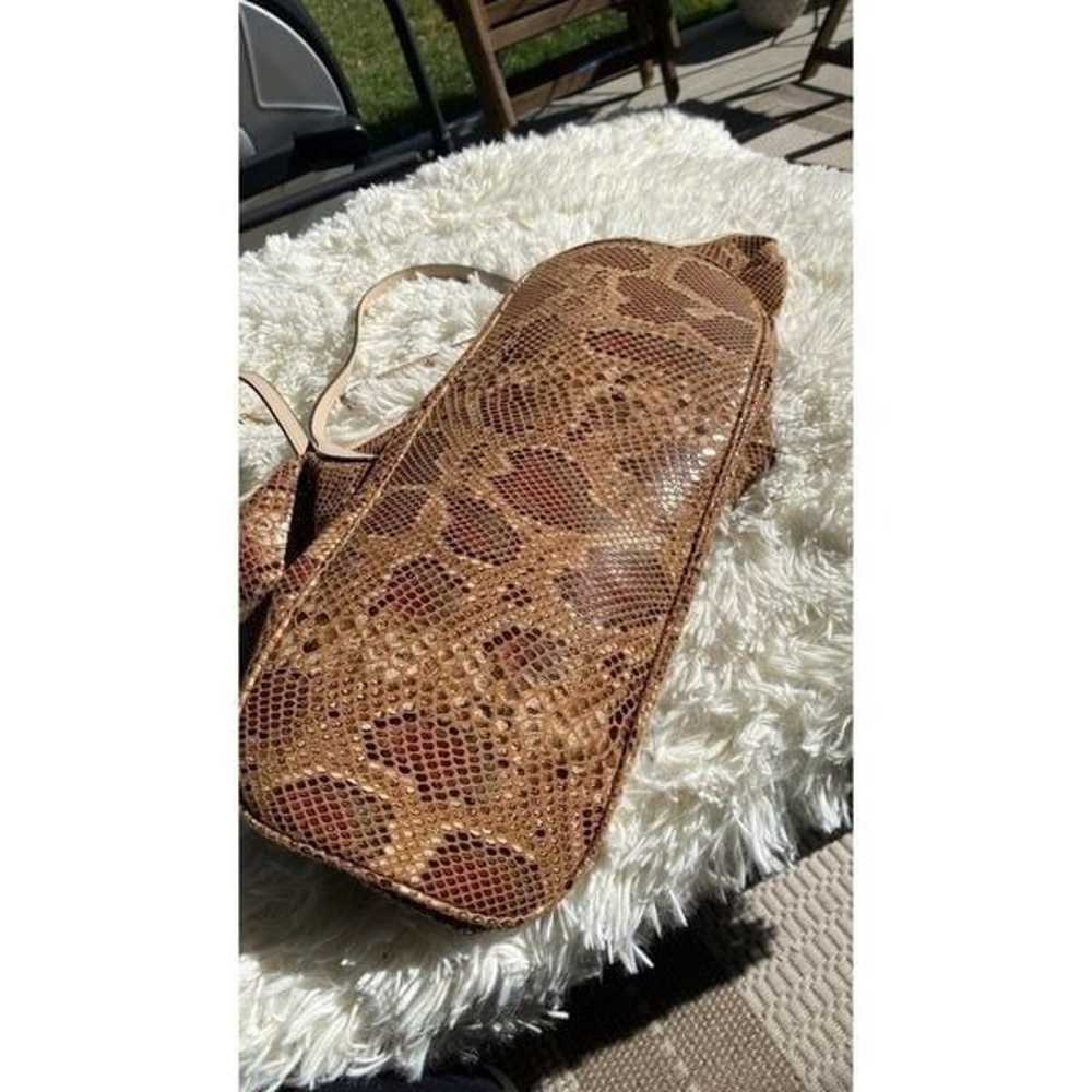 Sorial New York Handbag, Brown/Bronze Faux Snakes… - image 7
