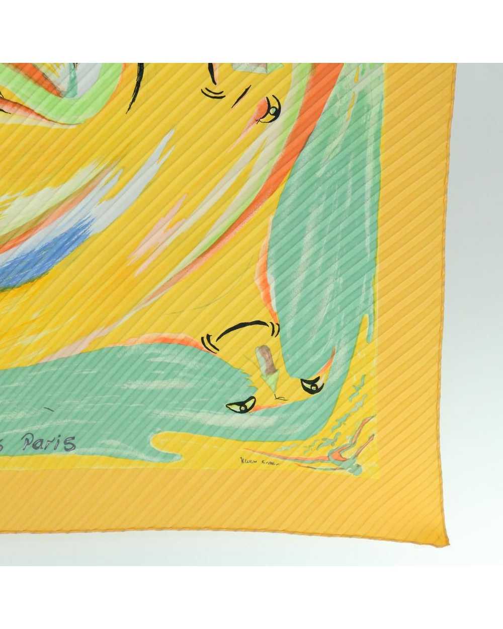 Hermes Luxurious Silk Yellow Scarf with Timeless … - image 10