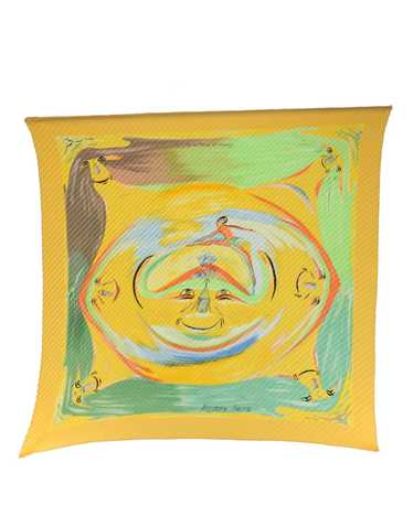 Hermes Luxurious Silk Yellow Scarf with Timeless … - image 1