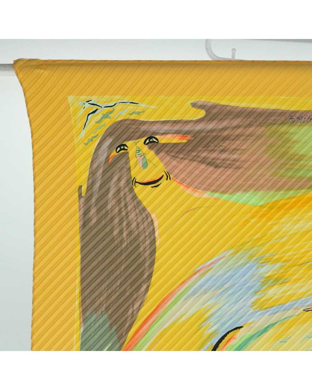 Hermes Luxurious Silk Yellow Scarf with Timeless … - image 2