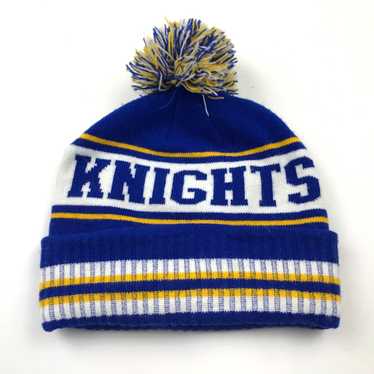 Vintage Knights Beanie Hat Cap Blue White Yellow … - image 1