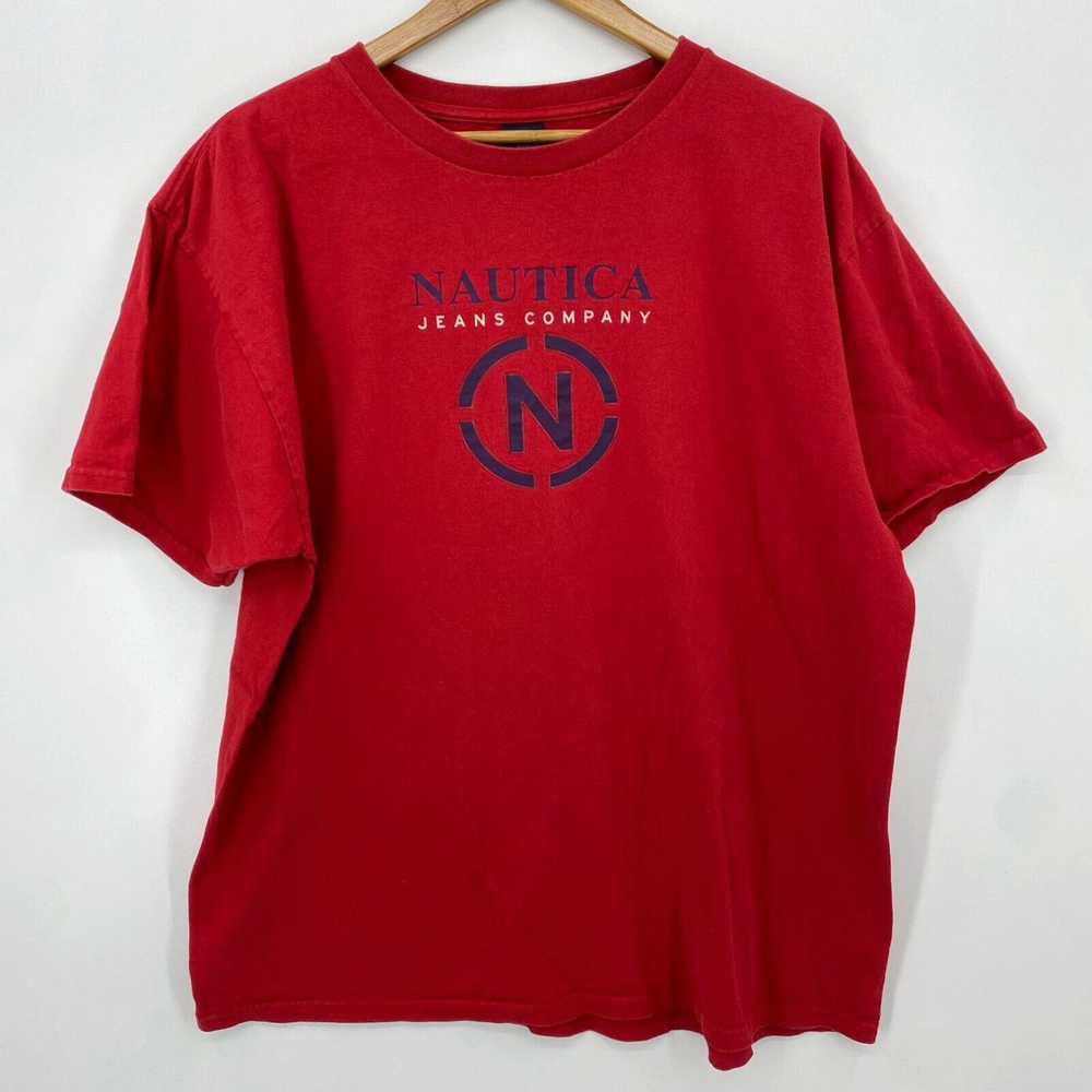 Nautica Nautica T-Shirt Men's 2XL Red Jeans Compa… - image 1