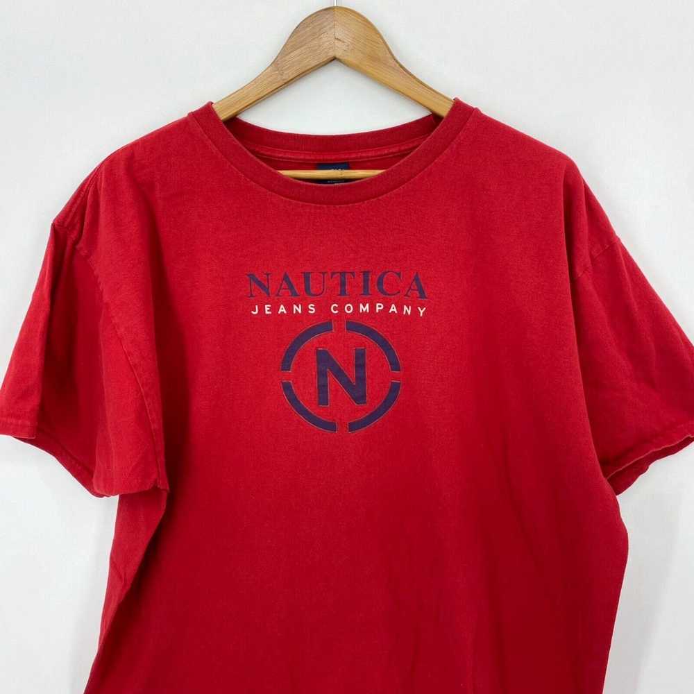 Nautica Nautica T-Shirt Men's 2XL Red Jeans Compa… - image 2