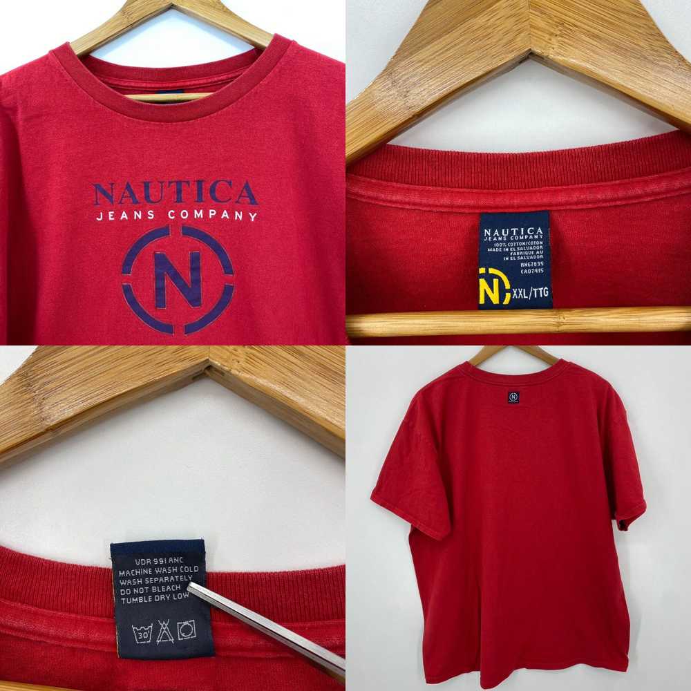 Nautica Nautica T-Shirt Men's 2XL Red Jeans Compa… - image 4