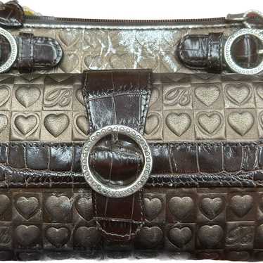 Brighton Vintage Croc Leather Cross Body Purse - image 1