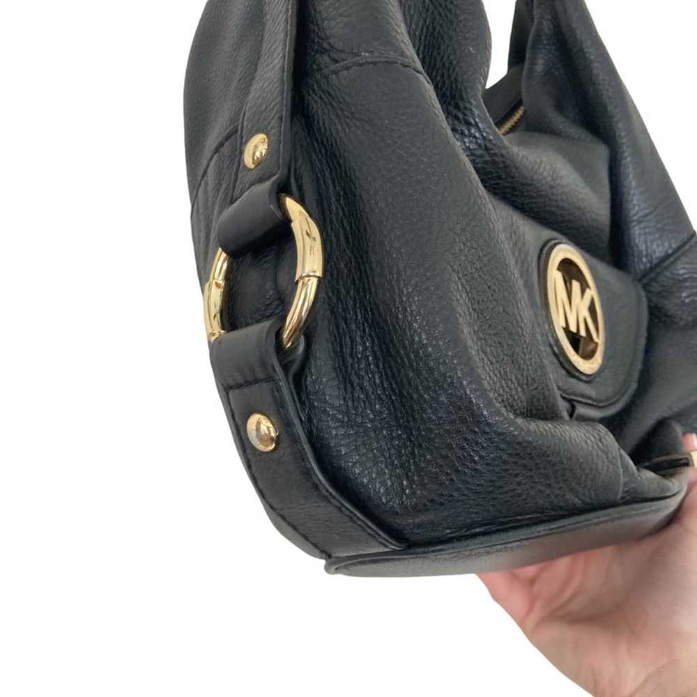 Michael Kors Black Leather Shoulder Bag - image 8