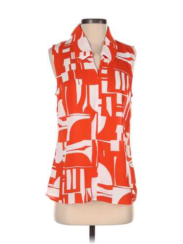 CAbi Women Orange Sleeveless Blouse S