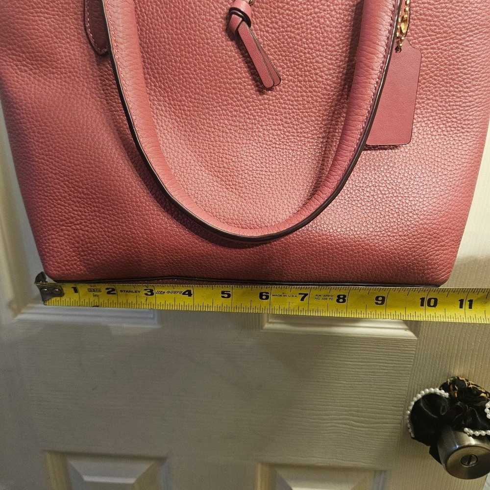 Coach Remi Satchel Rouge Pink Pebbled Leather pur… - image 11