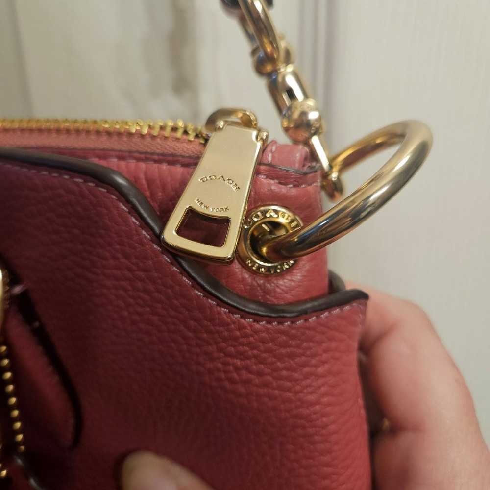 Coach Remi Satchel Rouge Pink Pebbled Leather pur… - image 6