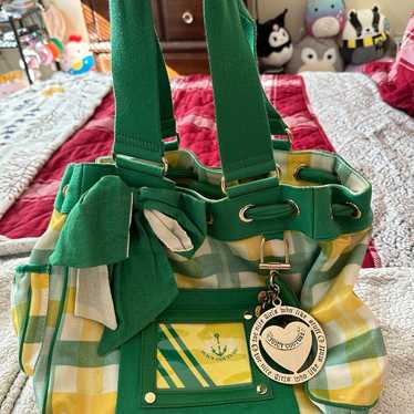 Juicy Couture Green and Yellow Gingham Daydreamer… - image 1
