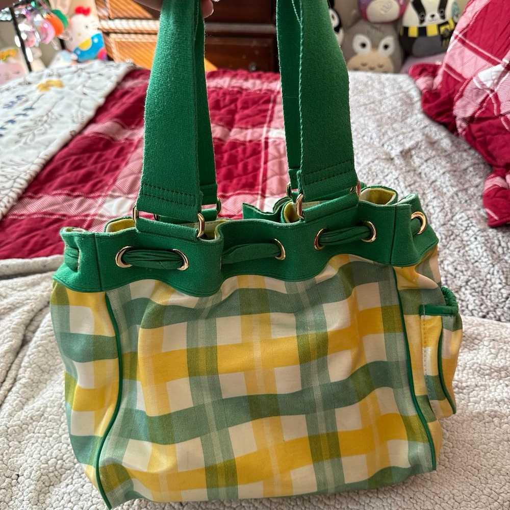 Juicy Couture Green and Yellow Gingham Daydreamer… - image 3