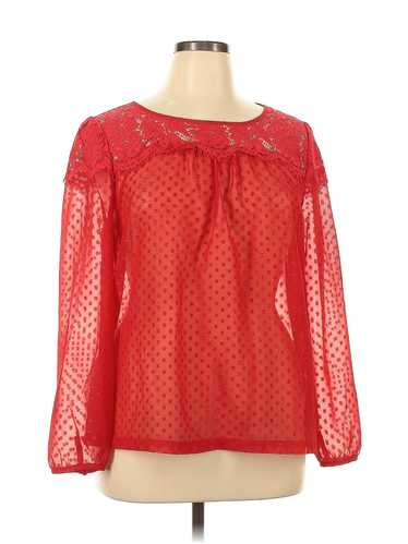 Elle Women Red 3/4 Sleeve Blouse XL - image 1
