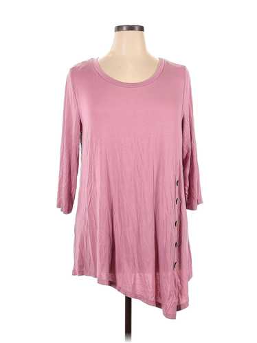 Misia Women Pink Long Sleeve Top 1X Plus