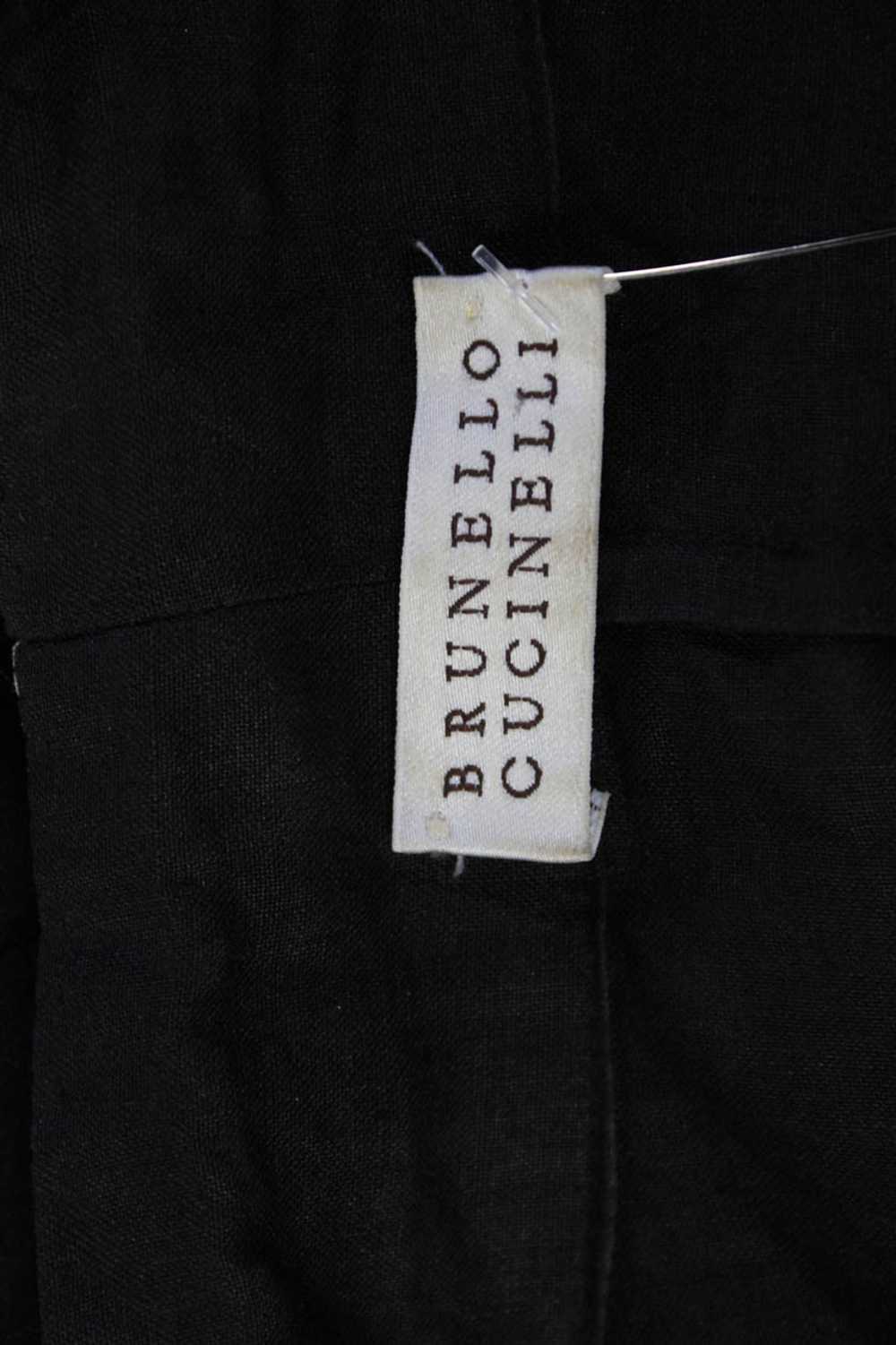 Brunello Cucinelli Womens Collared Snap Button Lo… - image 4