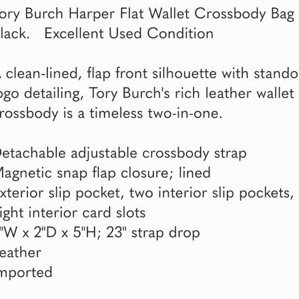 Tory Burch Harper Flat Wallet Crossbody Bag Black - image 11