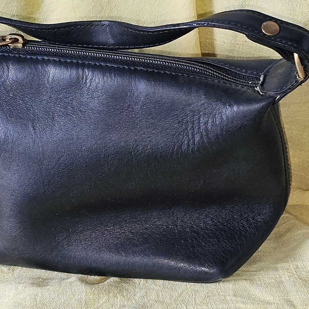 Vintage Coach mini hand bag black leather - image 10