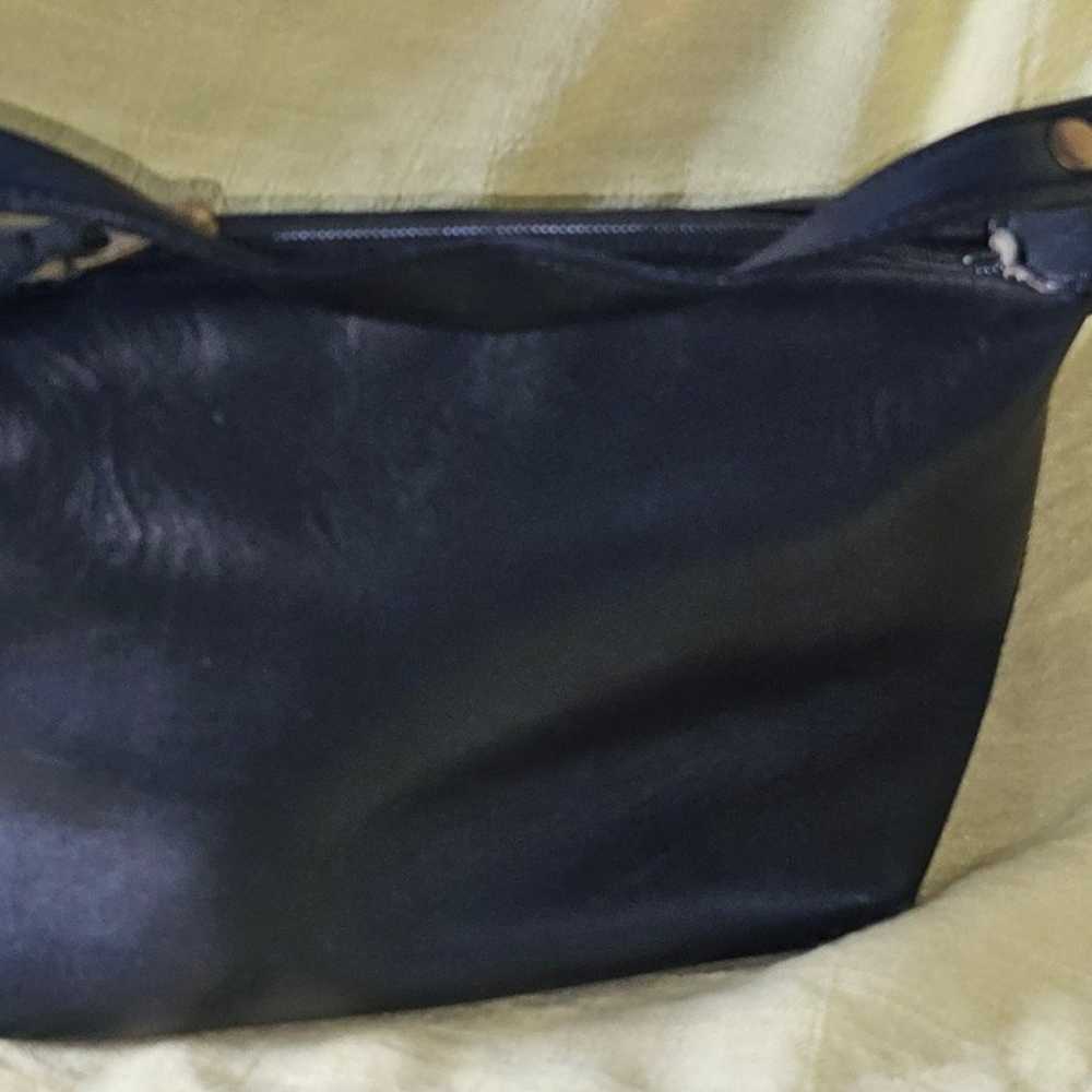 Vintage Coach mini hand bag black leather - image 11