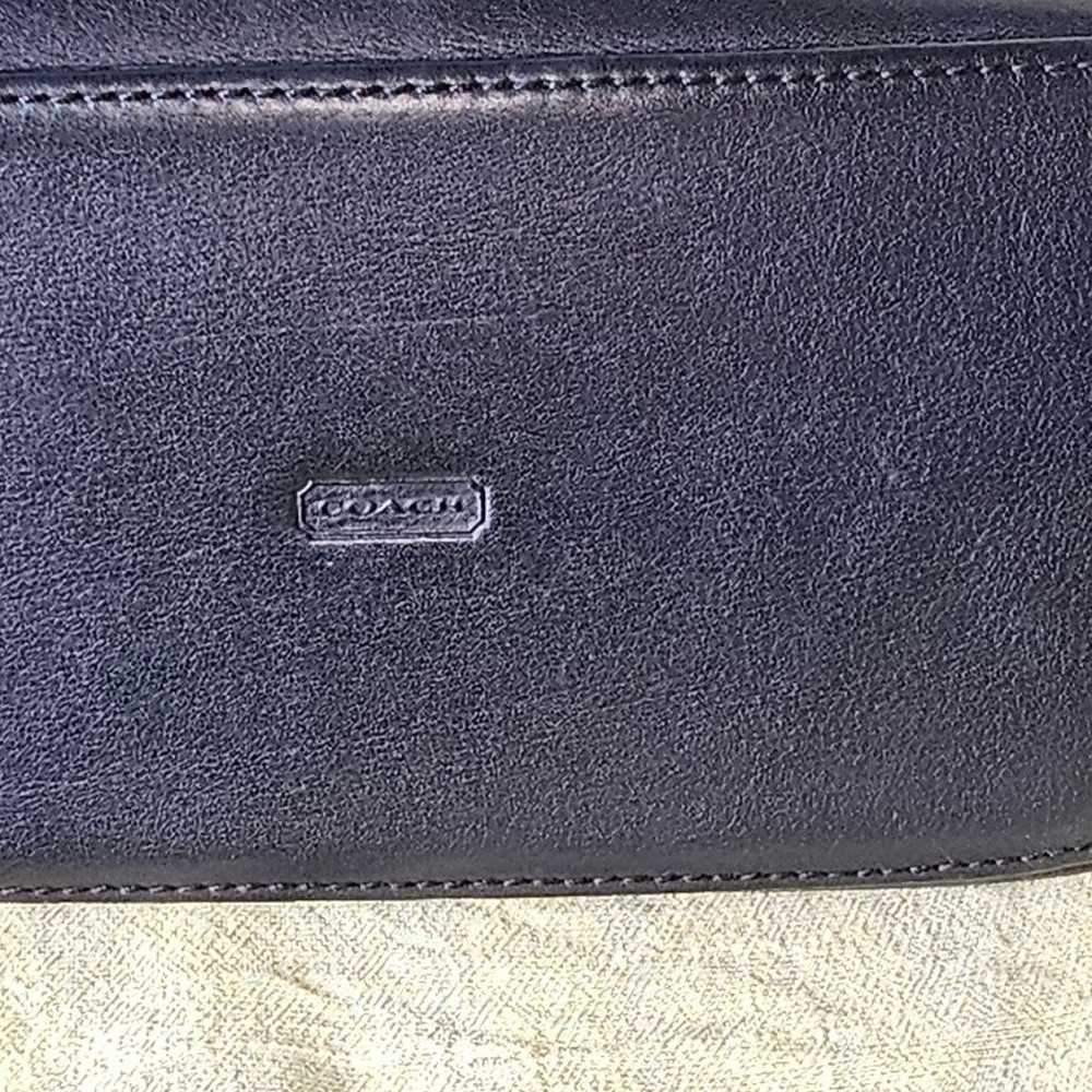 Vintage Coach mini hand bag black leather - image 6