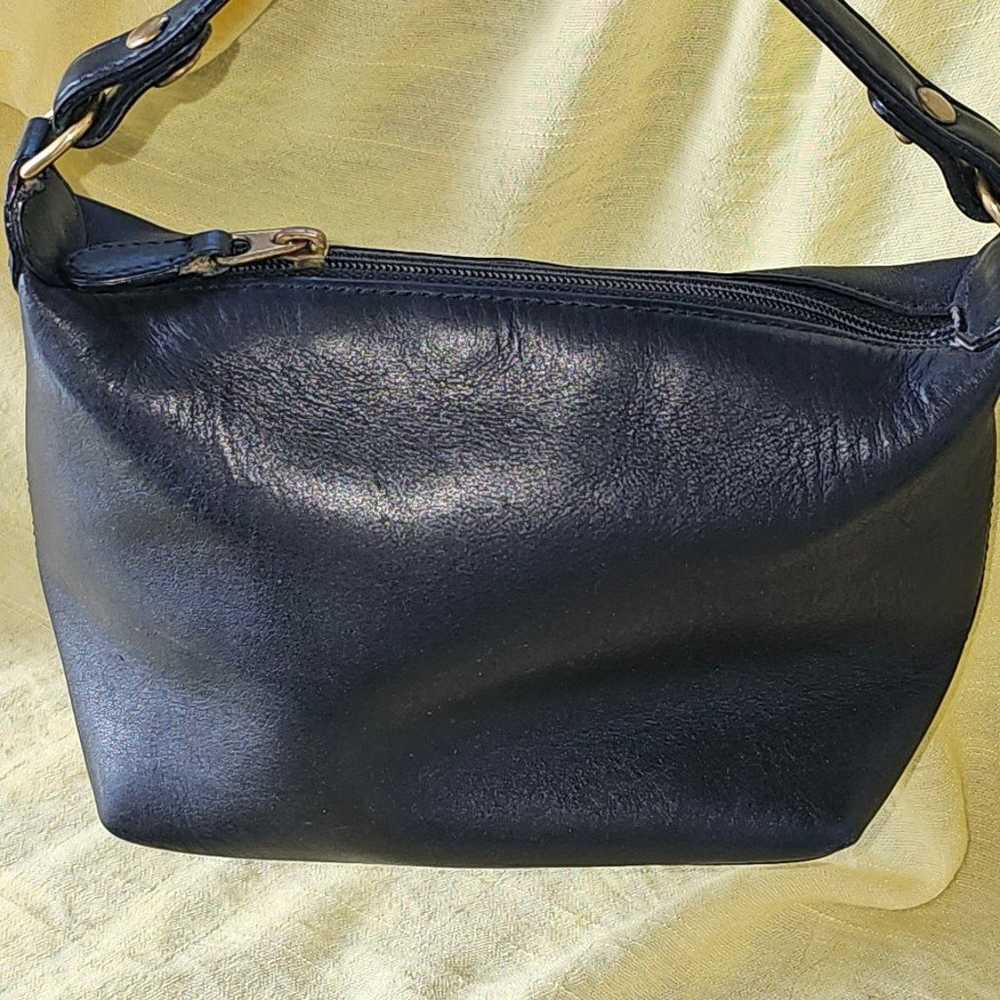 Vintage Coach mini hand bag black leather - image 9