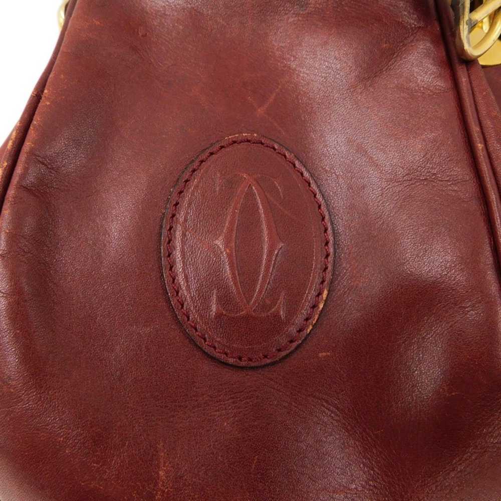 Cartier | Seau Bordeaux Red Leather Drawstring Bu… - image 7
