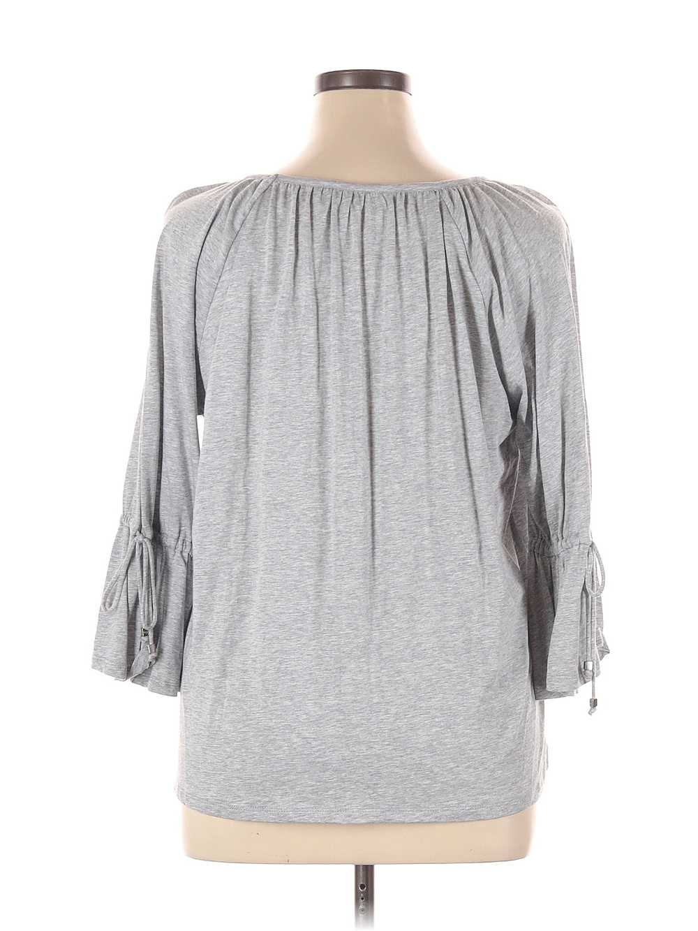 MICHAEL Michael Kors Women Gray 3/4 Sleeve Blouse… - image 2