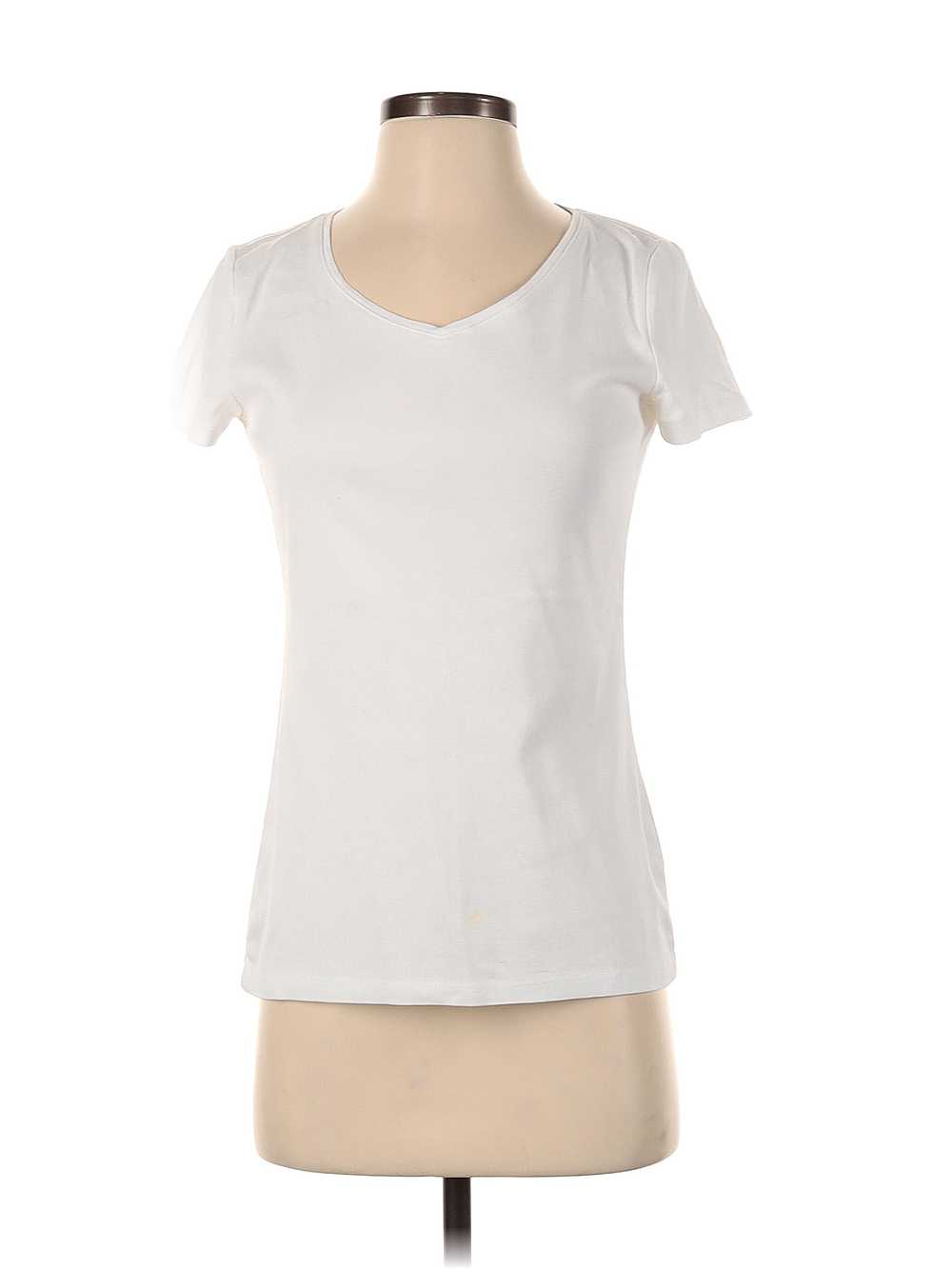 Talbots Women White Short Sleeve T-Shirt XS - image 1