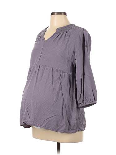 Ingrid + Isabel Women Gray 3/4 Sleeve Blouse L Mat