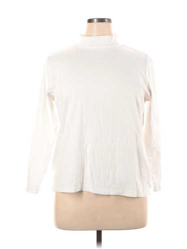 Cj Banks Women White Long Sleeve T-Shirt 1X Plus - image 1
