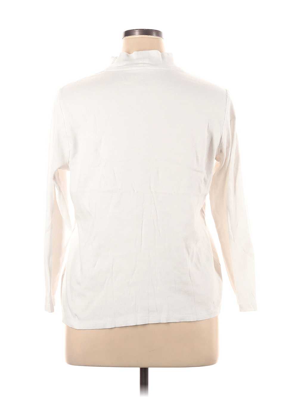 Cj Banks Women White Long Sleeve T-Shirt 1X Plus - image 2