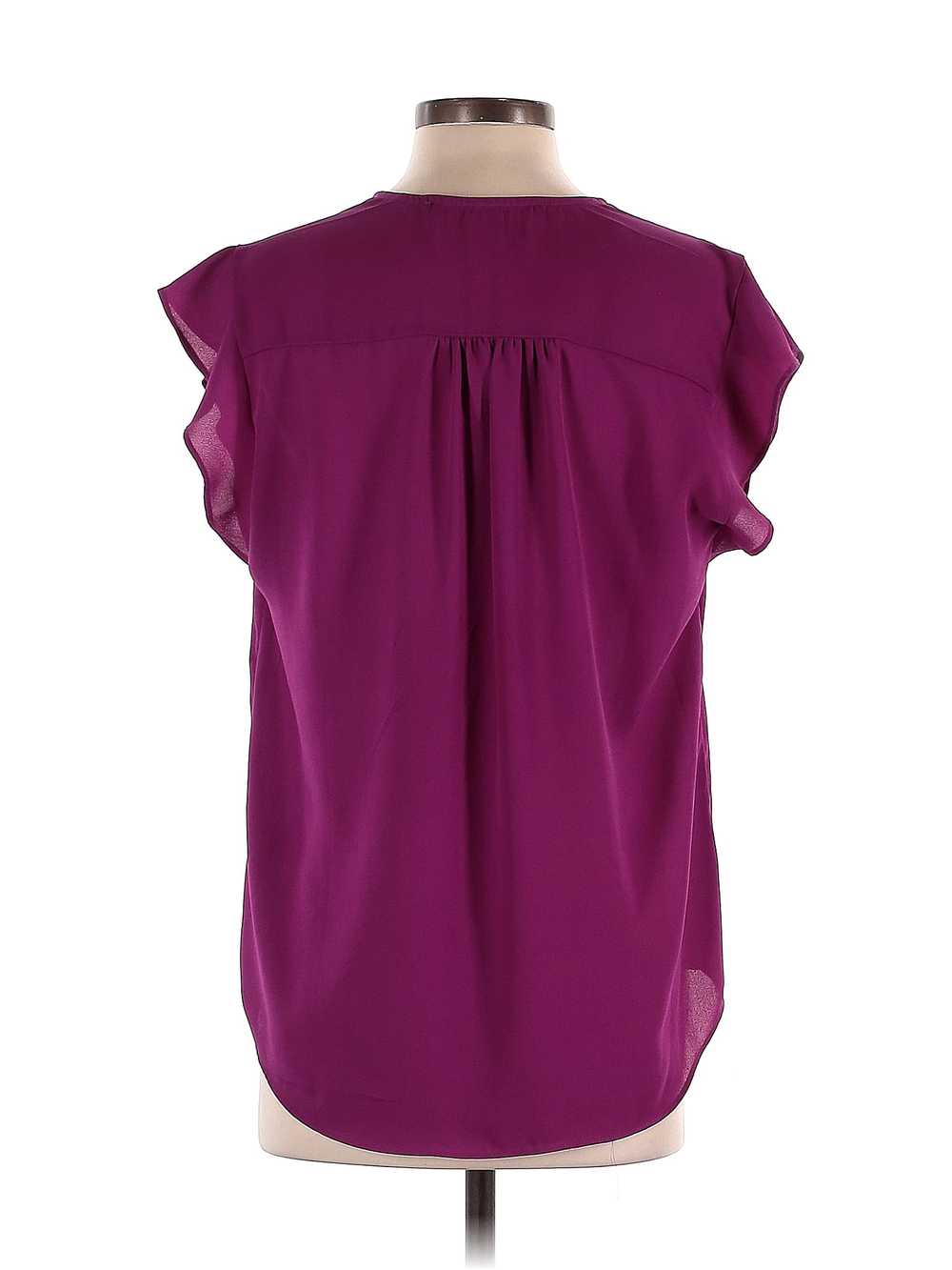 Cynthia Steffe Women Purple Short Sleeve Blouse S - image 2