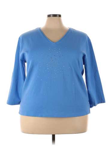 CHRISTINE ALEXANDER Women Blue Pullover Sweater 3X