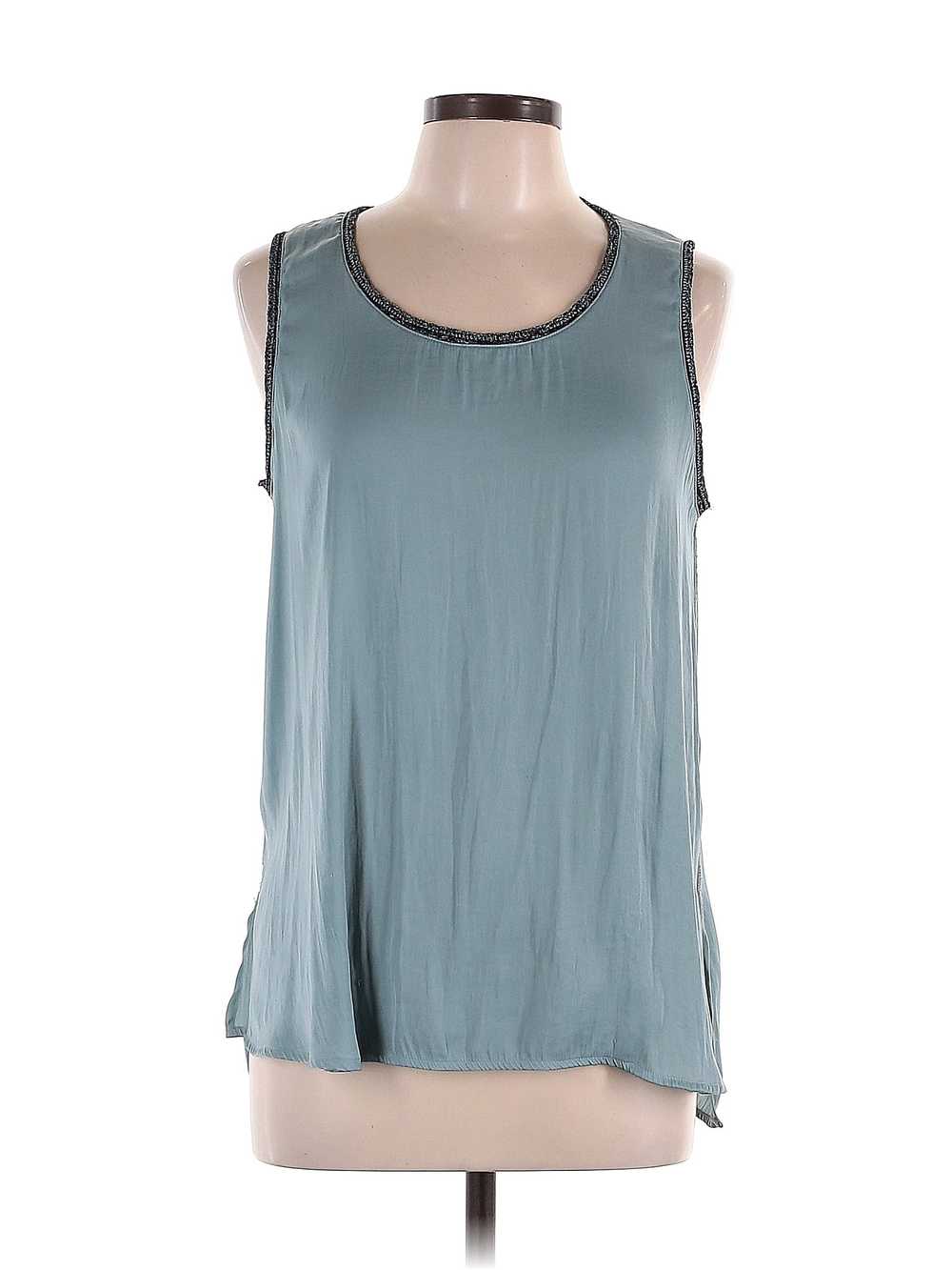 Simply Vera Vera Wang Women Green Sleeveless Blou… - image 1