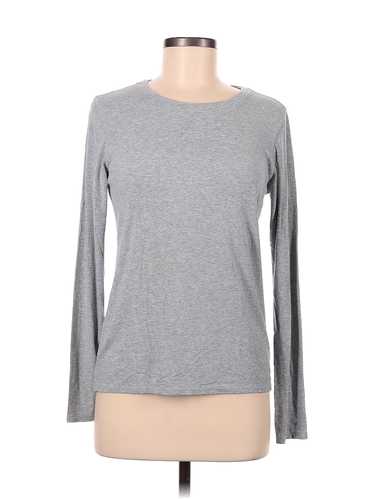 Magaschoni Women Gray Long Sleeve Henley M