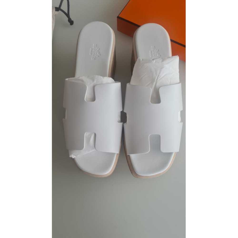 Hermès Eze 30 leather mules - image 4