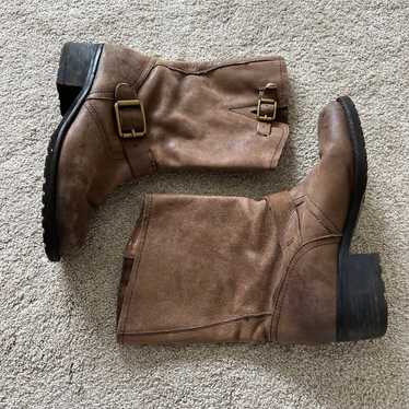 Lucky Brand mid-calf brown leather boots