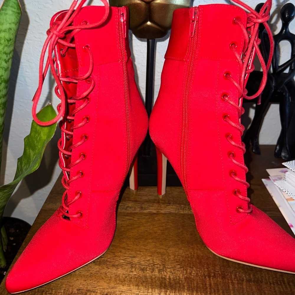 lpointed toe lace up ankle boot stiletto heel - image 1