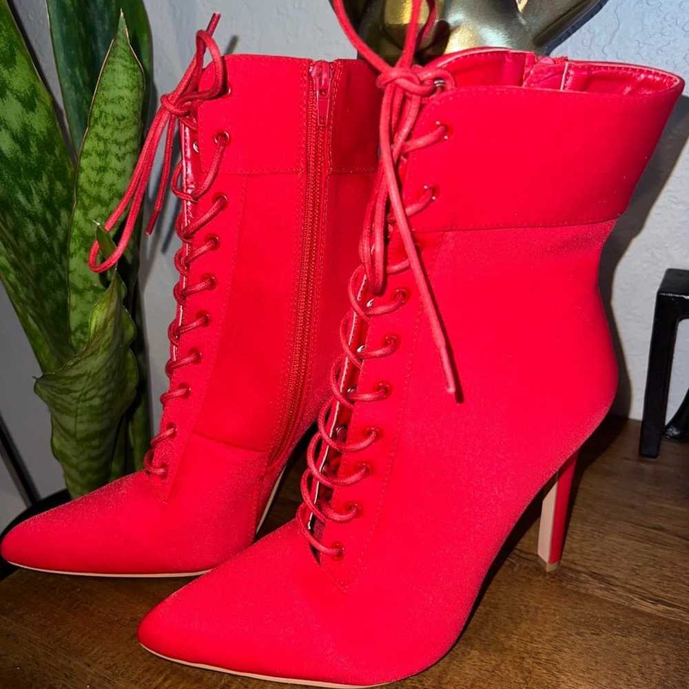 lpointed toe lace up ankle boot stiletto heel - image 6