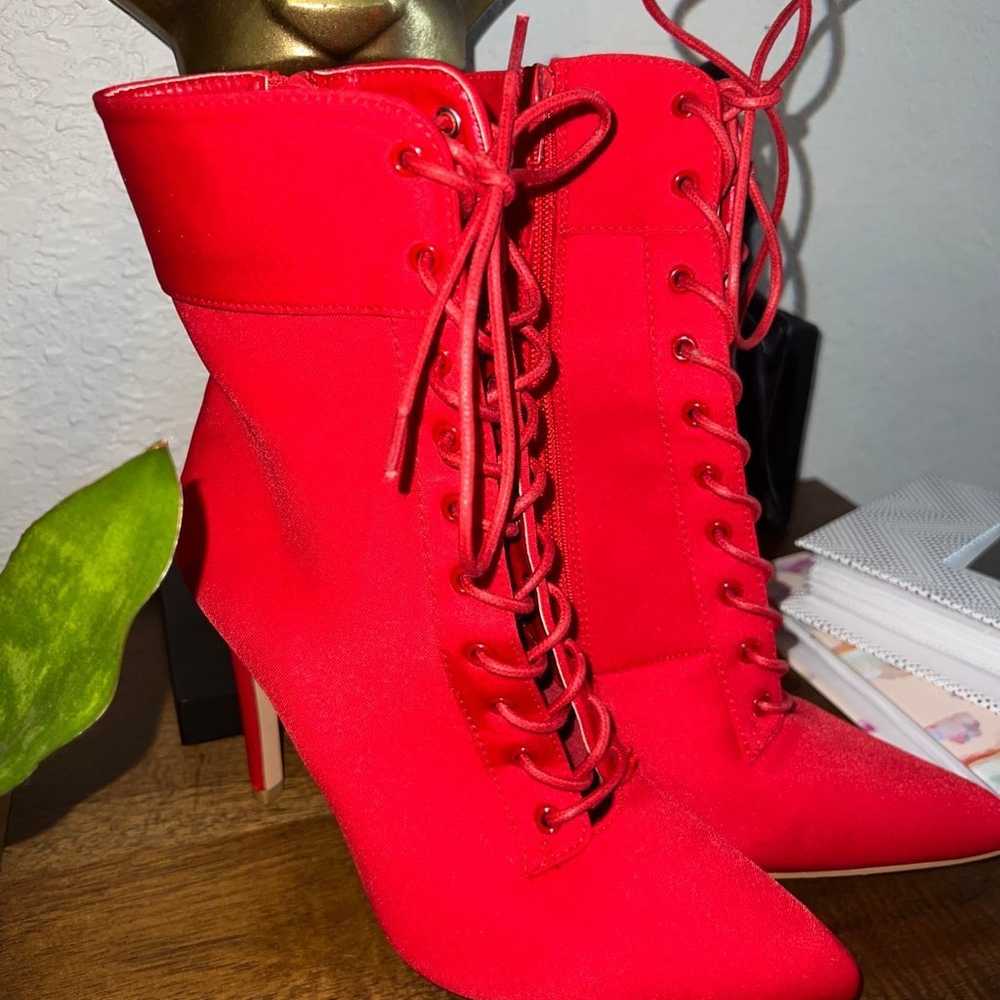 lpointed toe lace up ankle boot stiletto heel - image 7