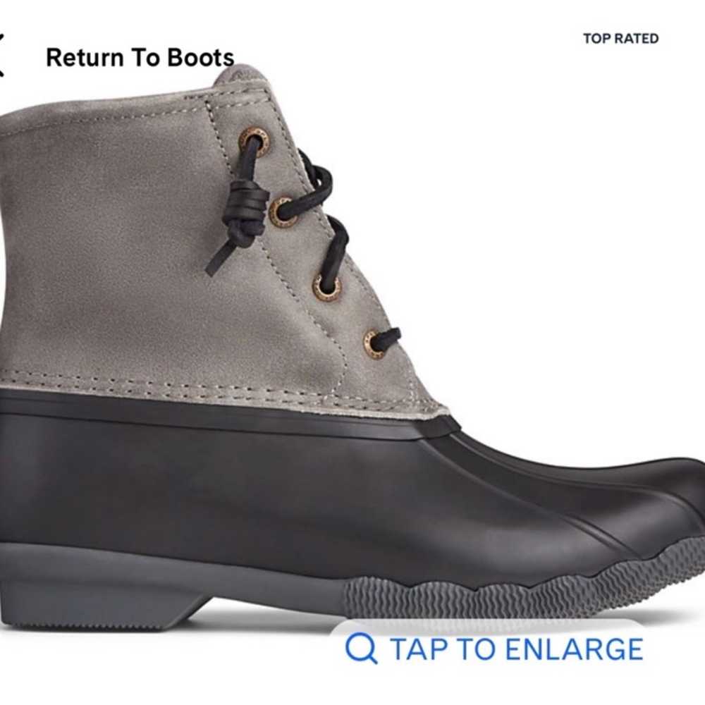 Sperry Black and Grey Classic Duck Boot - image 1